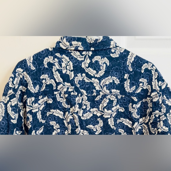 Pendleton Shirt Men's XL Blue Short Sleeve Button Up Flower Hawaiian Print - Picture 5 of 6